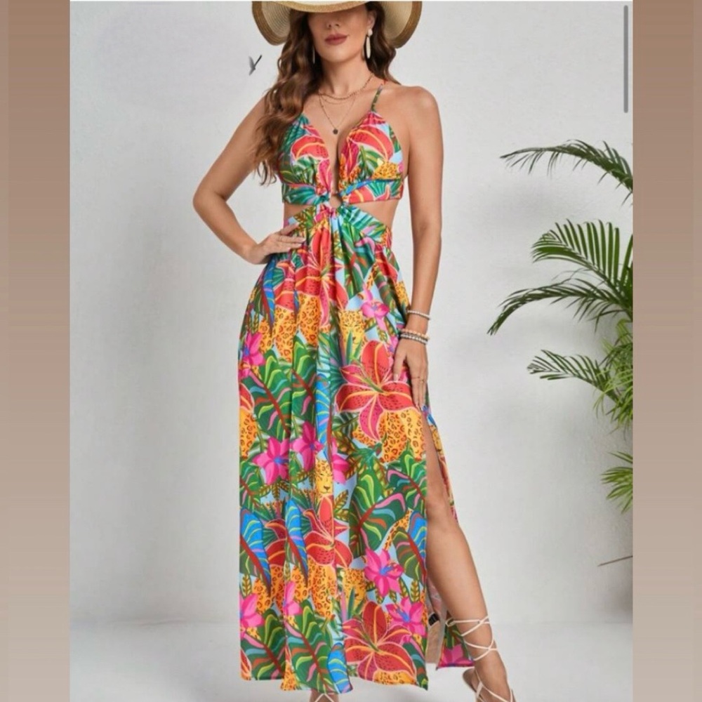 Vibrant Floral Maxi Dress